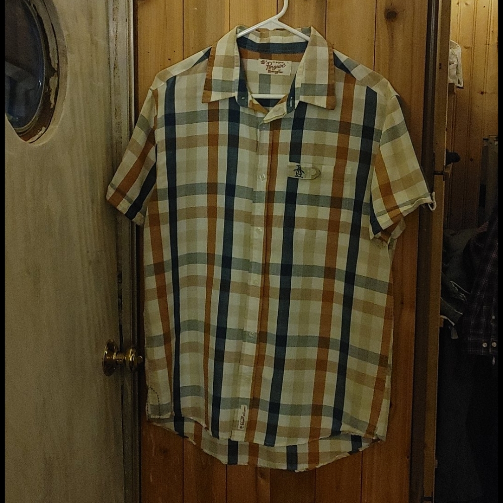 Men's Original Penguin short sleeve button up
